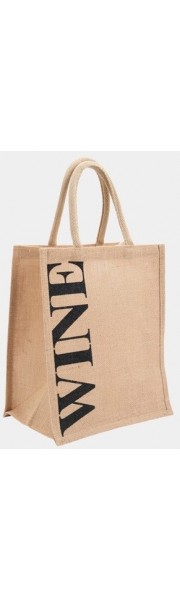 Six Bottle Jute Wine Carrier Bag